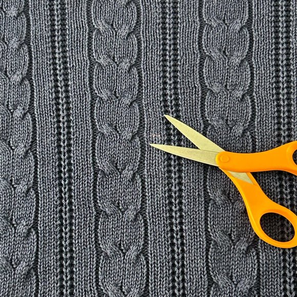 Vintage 90s Chunky Cable Knit Oversized Tunic Open Hem Sweater Crewneck … - Picture 10 of 14